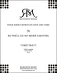 Four Short Songs of Love and Time #4: So We'll Go No More A-Roving SATB choral sheet music cover